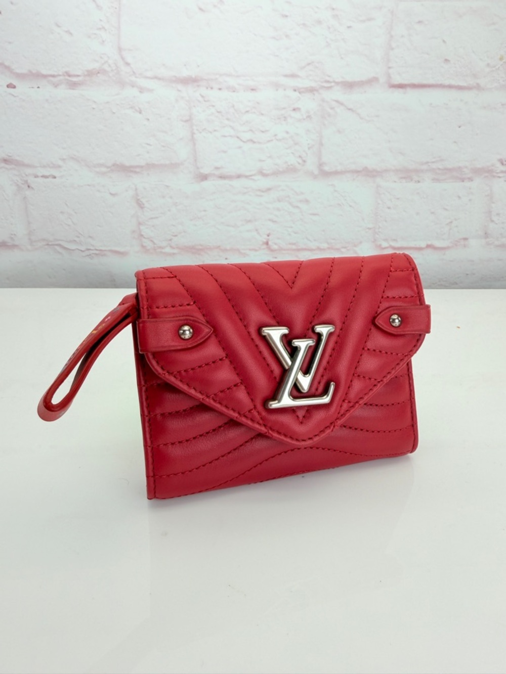 Louis Vuitton New Wave Red Quilted Leather Compact Wallet